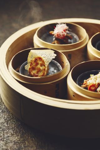 A Group Of Bowls With Food In Them